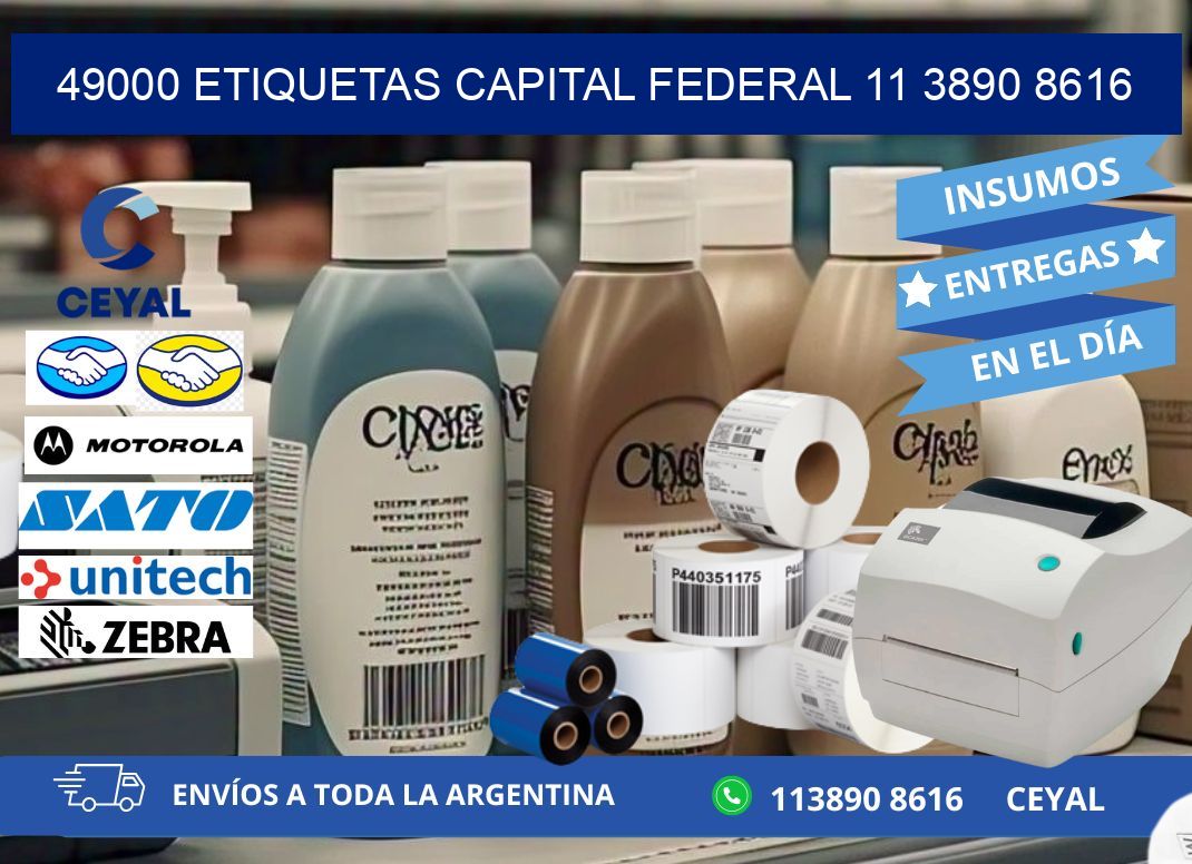 49000 ETIQUETAS CAPITAL FEDERAL 11 3890 8616
