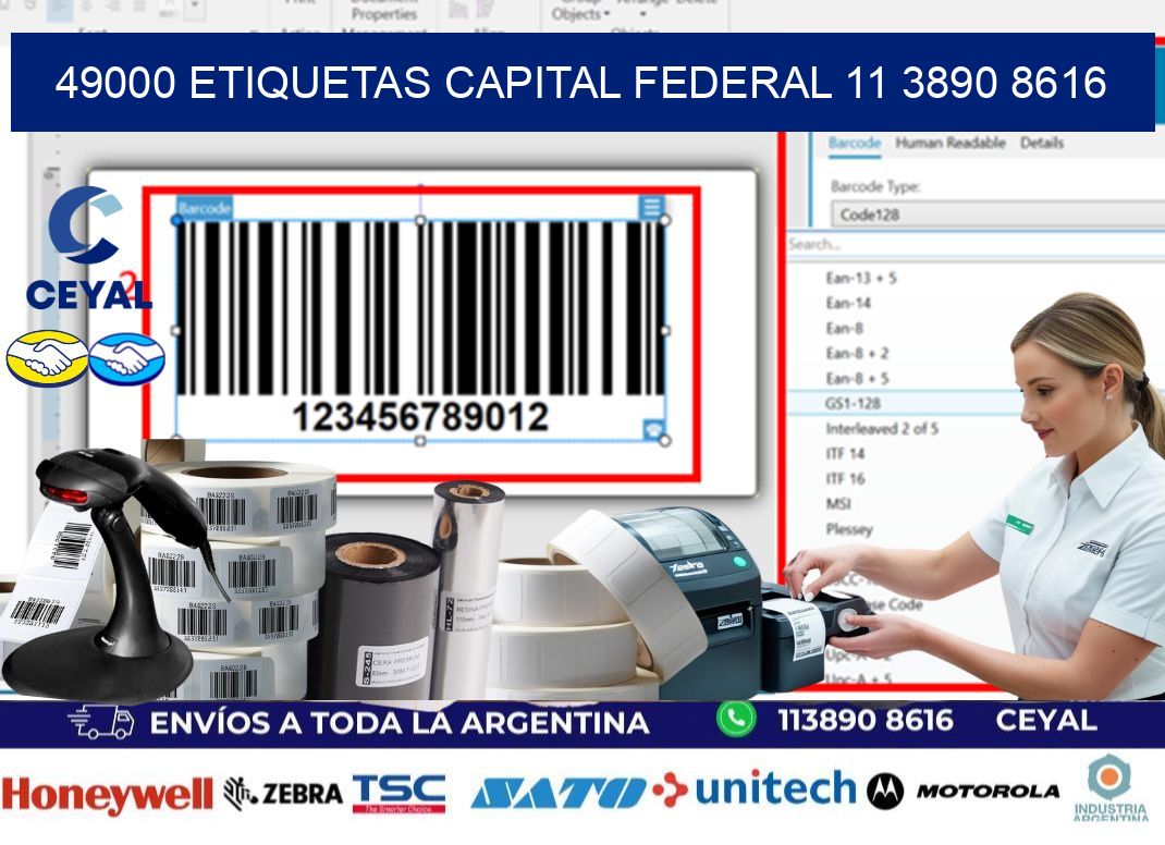 49000 ETIQUETAS CAPITAL FEDERAL 11 3890 8616