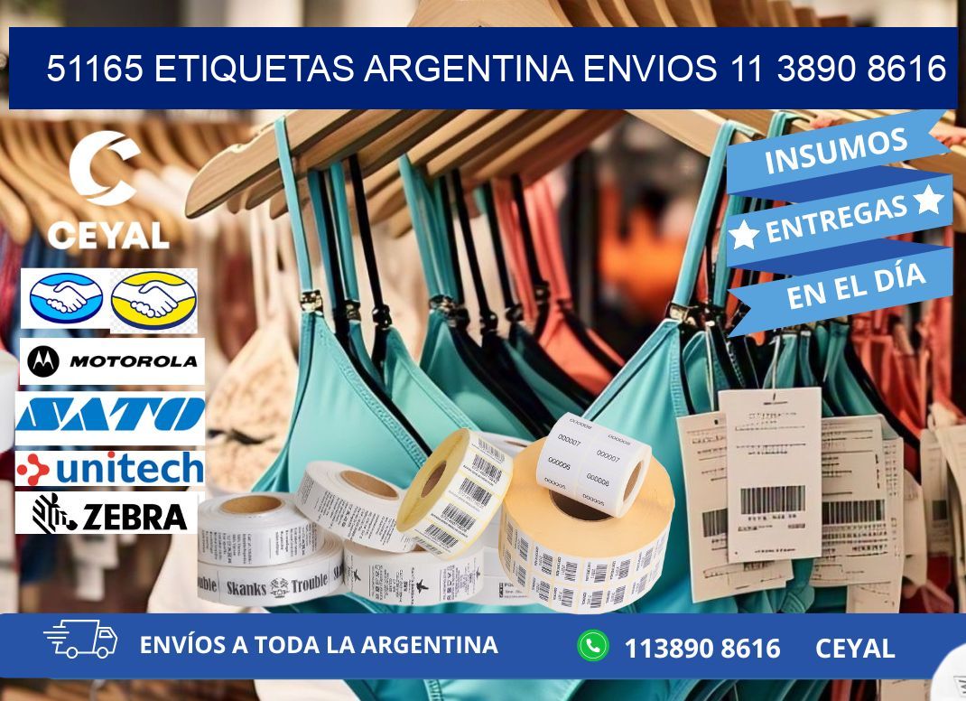 51165 ETIQUETAS ARGENTINA ENVIOS 11 3890 8616