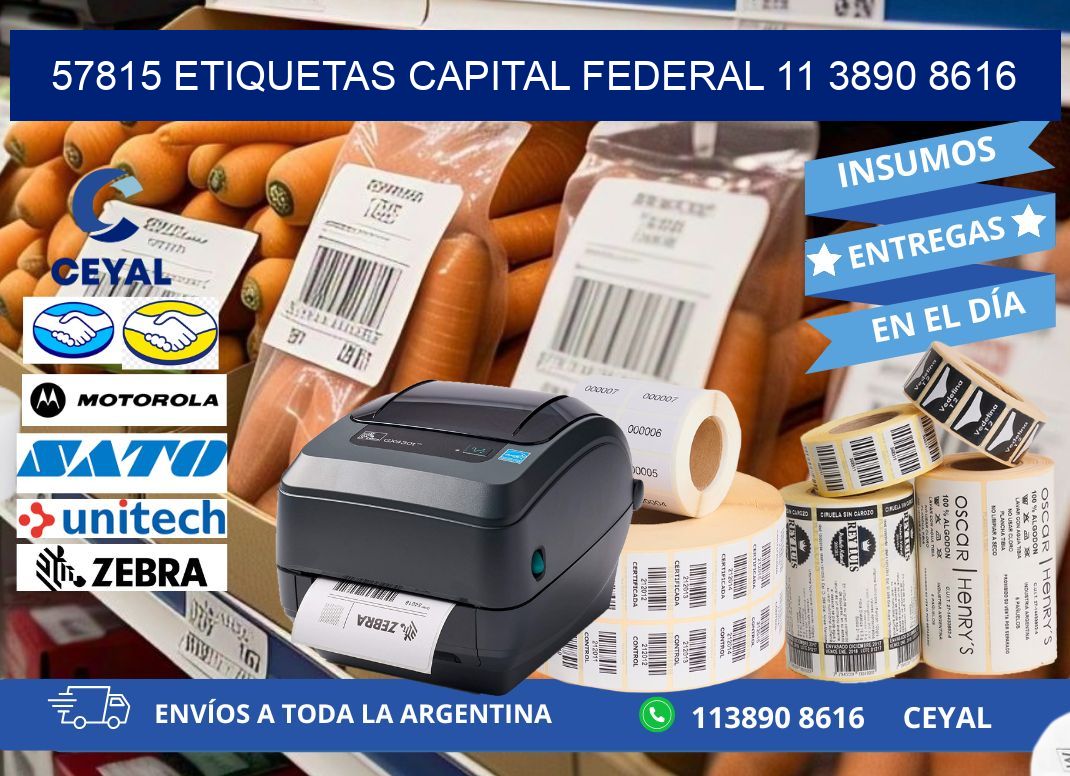 57815 ETIQUETAS CAPITAL FEDERAL 11 3890 8616