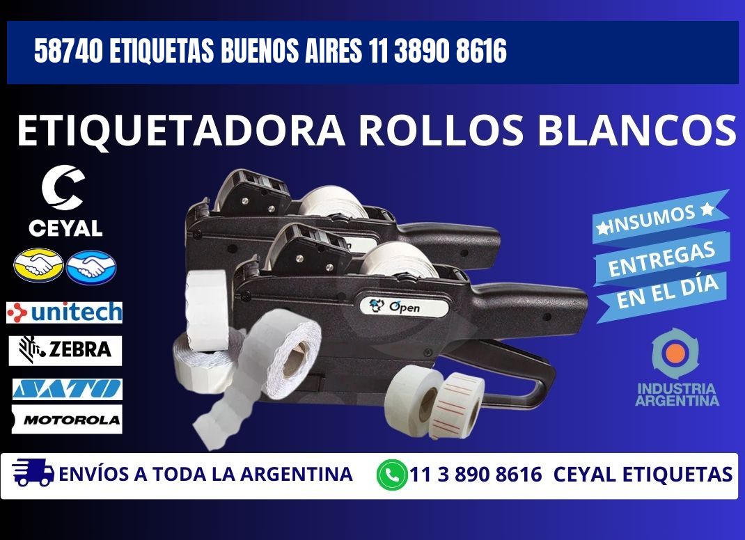 58740 ETIQUETAS BUENOS AIRES 11 3890 8616