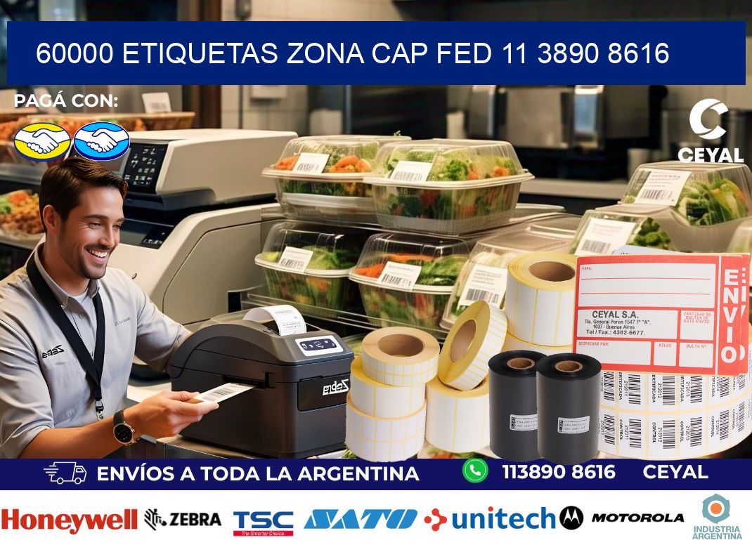 60000 ETIQUETAS ZONA CAP FED 11 3890 8616