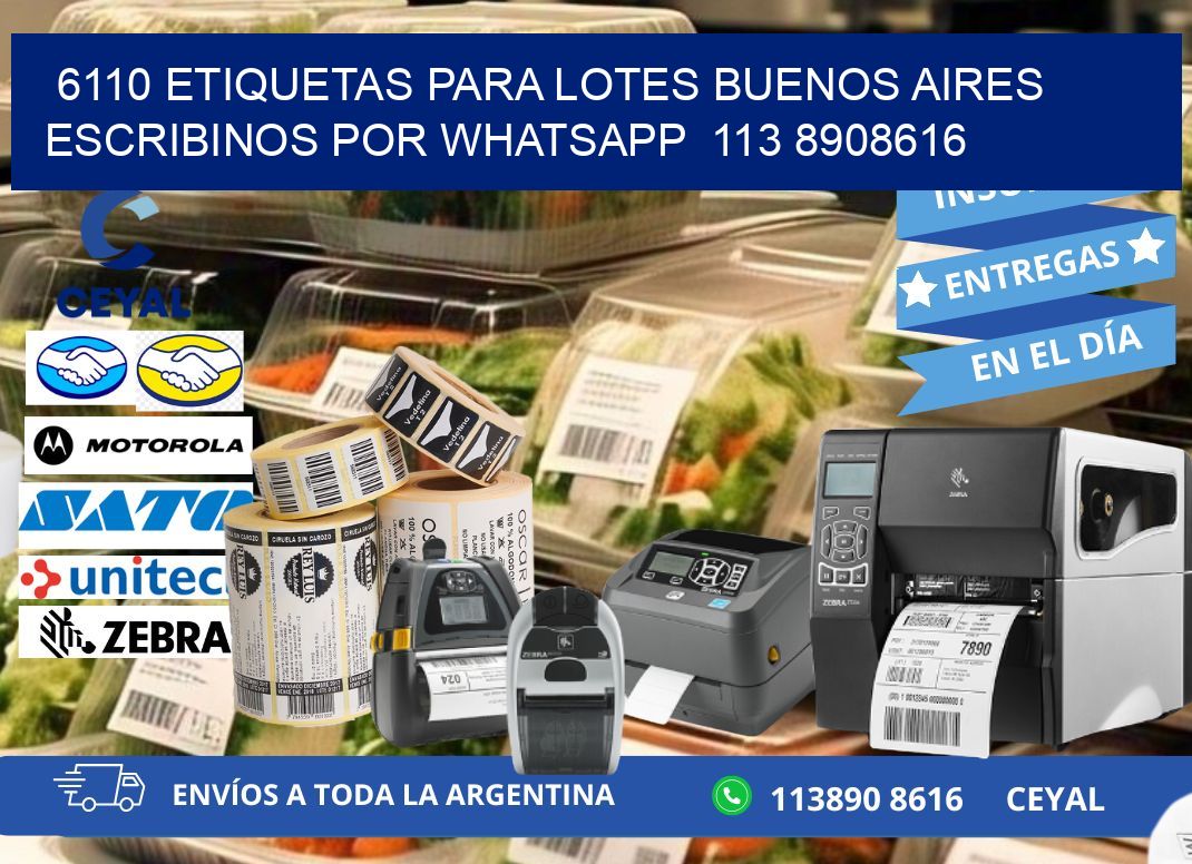 6110 ETIQUETAS PARA LOTES BUENOS AIRES ESCRIBINOS POR WHATSAPP  113 8908616