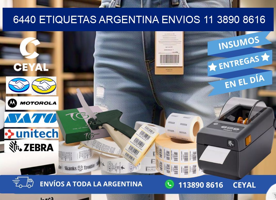 6440 ETIQUETAS ARGENTINA ENVIOS 11 3890 8616