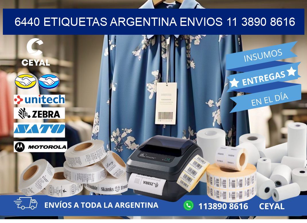 6440 ETIQUETAS ARGENTINA ENVIOS 11 3890 8616