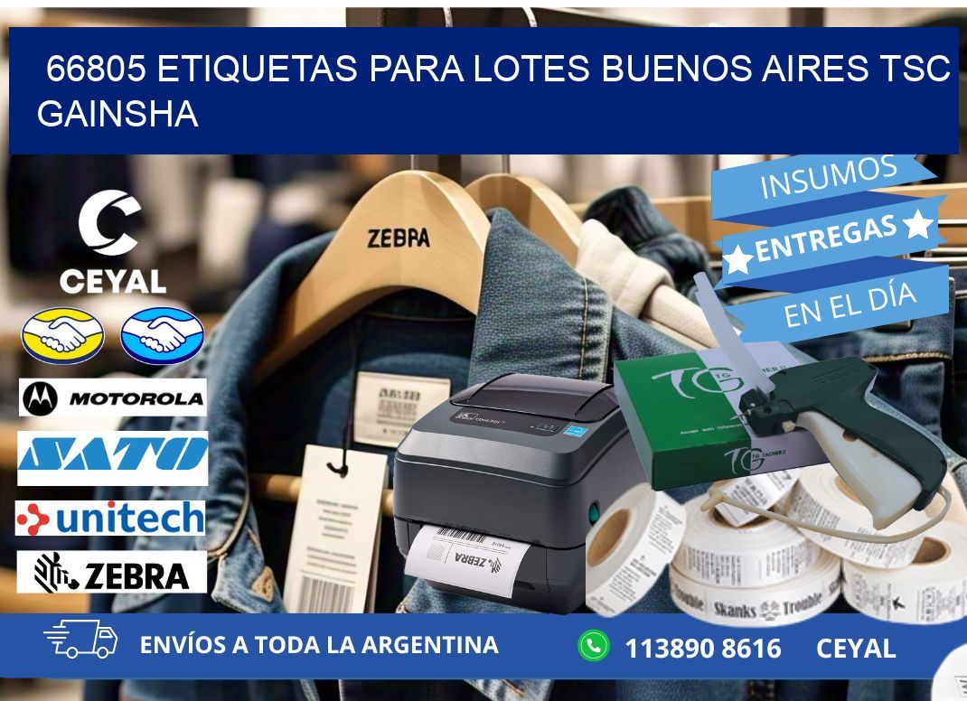 66805 ETIQUETAS PARA LOTES BUENOS AIRES TSC GAINSHA