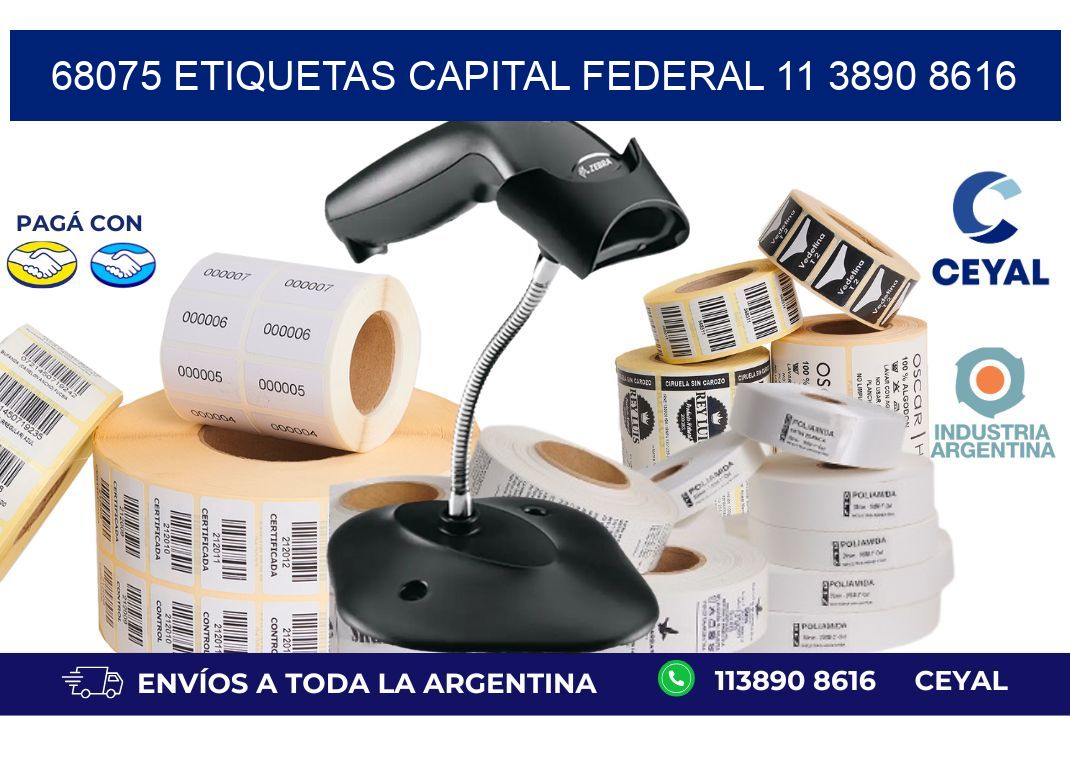 68075 ETIQUETAS CAPITAL FEDERAL 11 3890 8616
