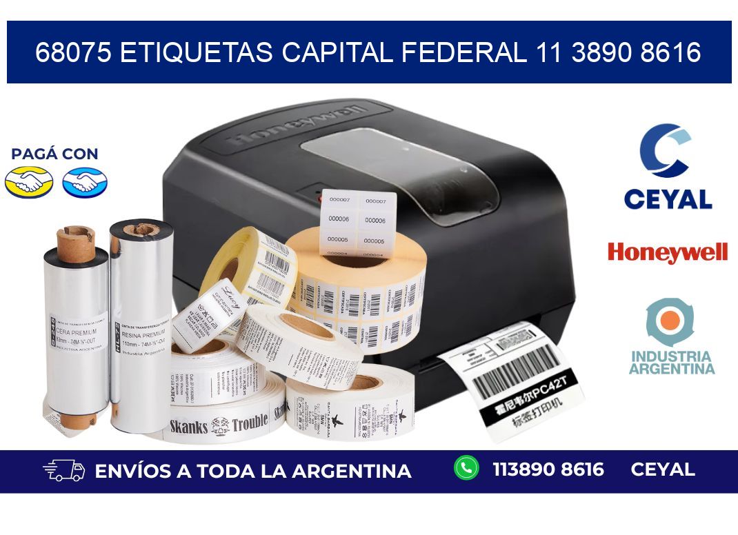 68075 ETIQUETAS CAPITAL FEDERAL 11 3890 8616