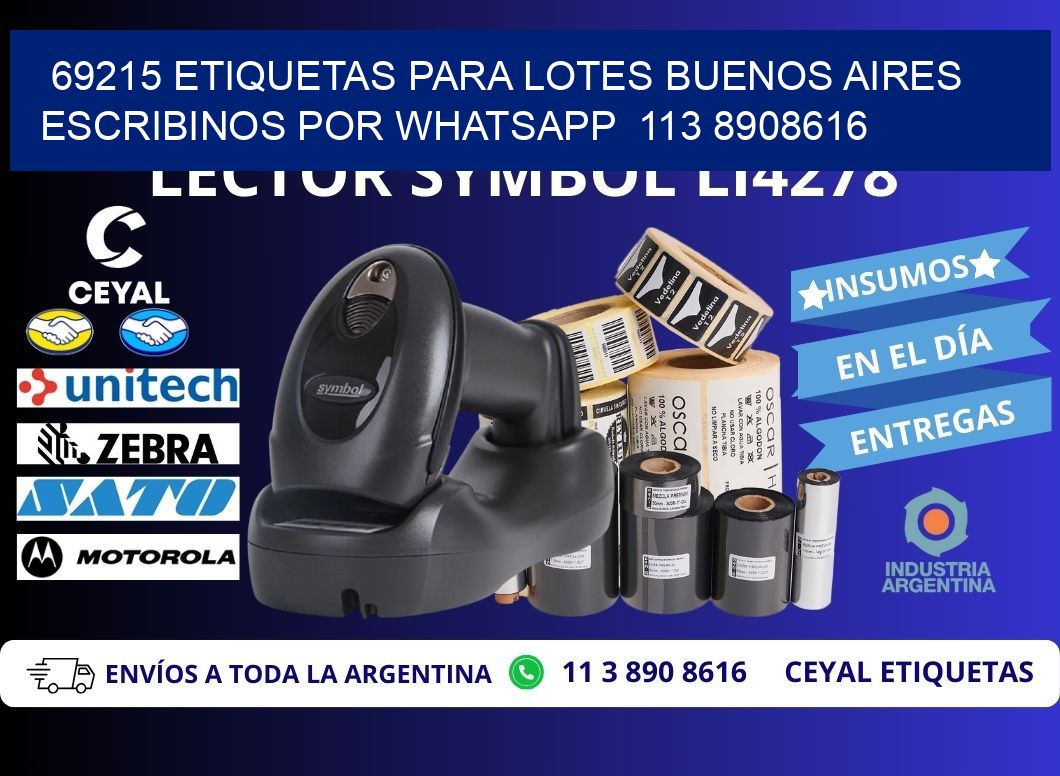 69215 ETIQUETAS PARA LOTES BUENOS AIRES ESCRIBINOS POR WHATSAPP  113 8908616