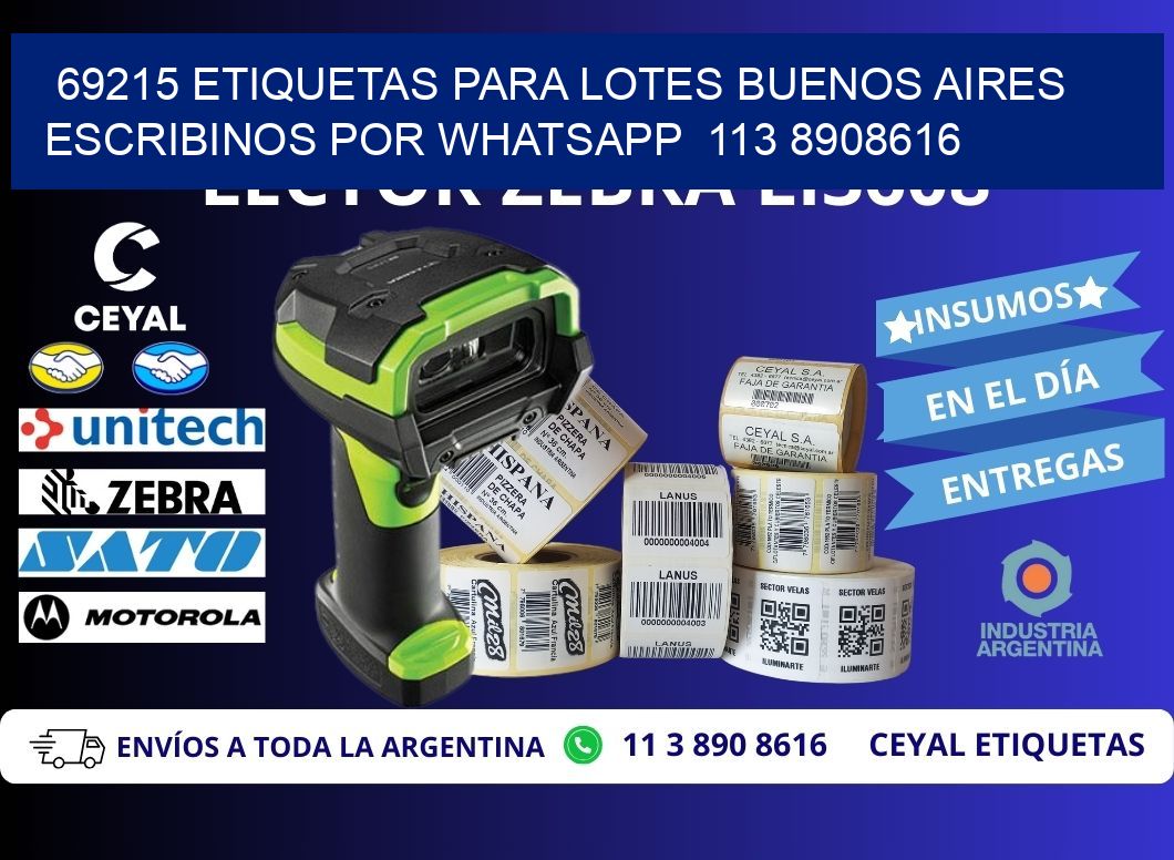 69215 ETIQUETAS PARA LOTES BUENOS AIRES ESCRIBINOS POR WHATSAPP  113 8908616