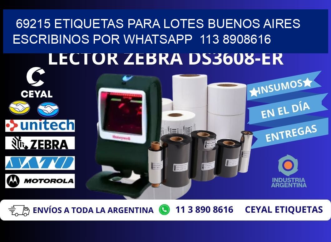 69215 ETIQUETAS PARA LOTES BUENOS AIRES ESCRIBINOS POR WHATSAPP  113 8908616