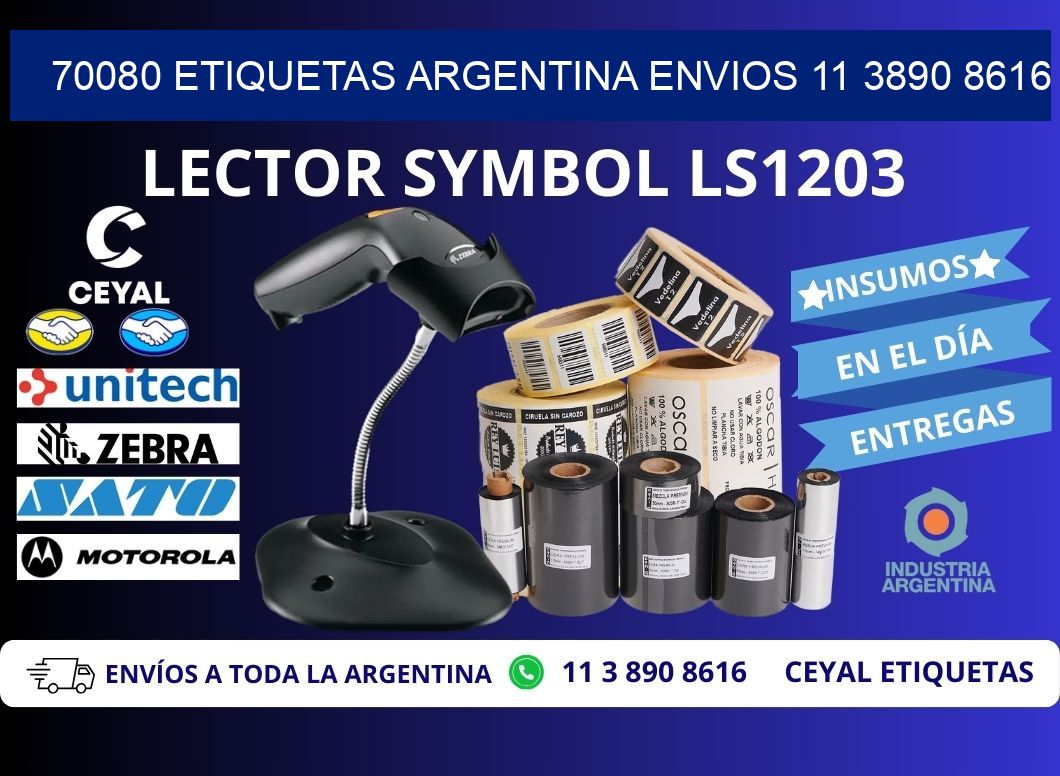 70080 ETIQUETAS ARGENTINA ENVIOS 11 3890 8616