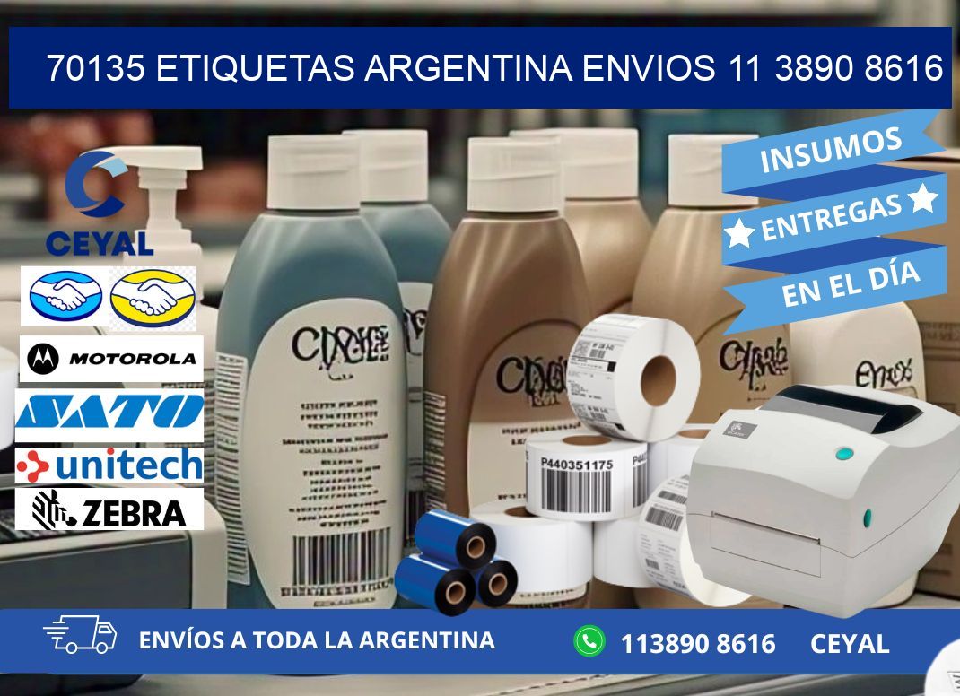 70135 ETIQUETAS ARGENTINA ENVIOS 11 3890 8616
