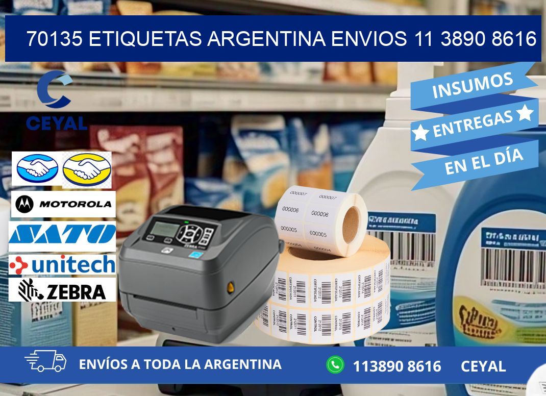 70135 ETIQUETAS ARGENTINA ENVIOS 11 3890 8616