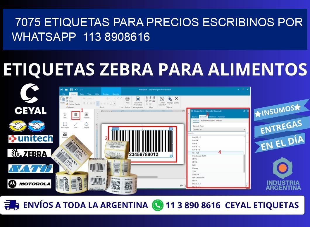 7075 ETIQUETAS PARA PRECIOS ESCRIBINOS POR WHATSAPP  113 8908616