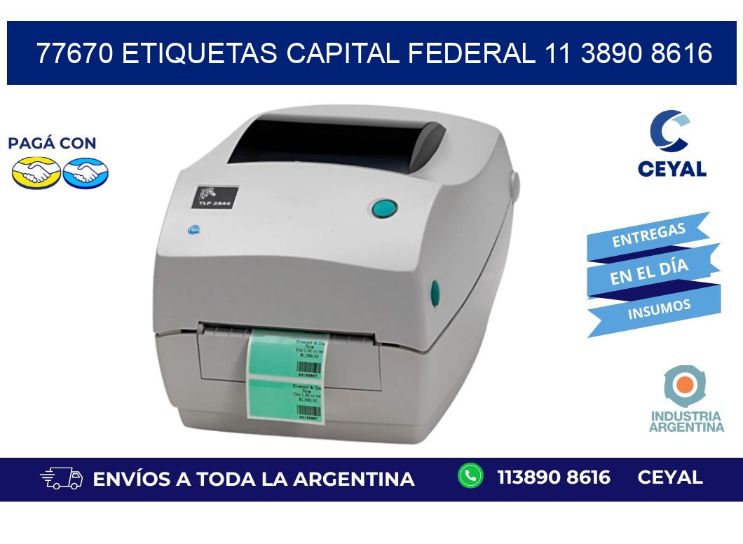 77670 ETIQUETAS CAPITAL FEDERAL 11 3890 8616
