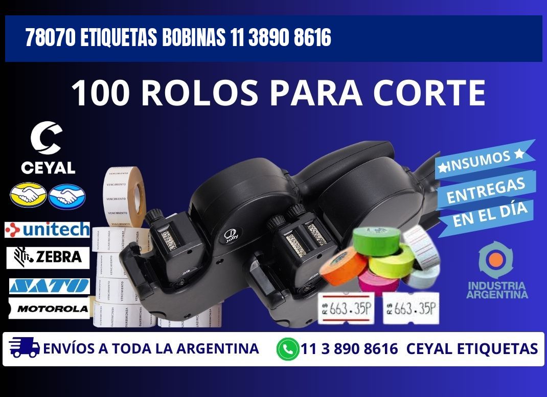 78070 ETIQUETAS BOBINAS 11 3890 8616