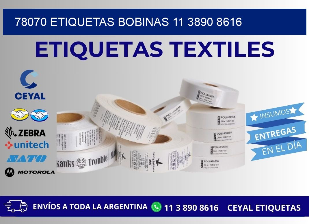 78070 ETIQUETAS BOBINAS 11 3890 8616