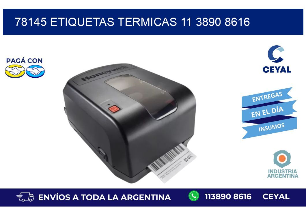78145 ETIQUETAS TERMICAS 11 3890 8616
