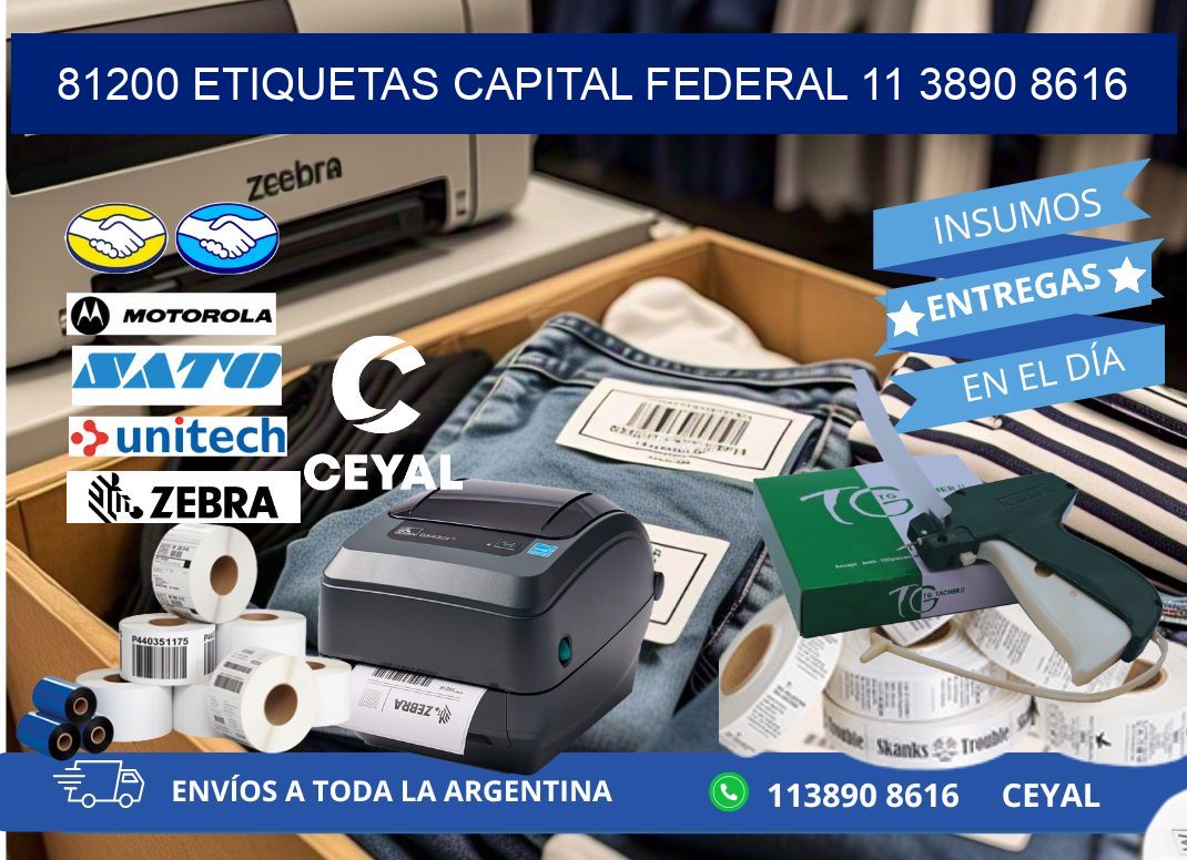 81200 ETIQUETAS CAPITAL FEDERAL 11 3890 8616