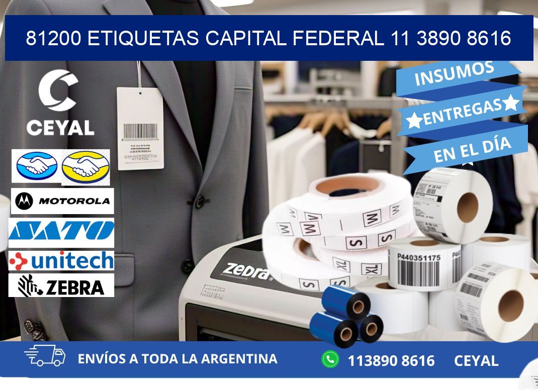 81200 ETIQUETAS CAPITAL FEDERAL 11 3890 8616