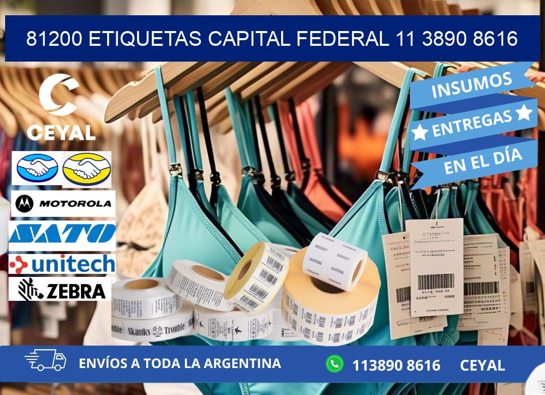 81200 ETIQUETAS CAPITAL FEDERAL 11 3890 8616