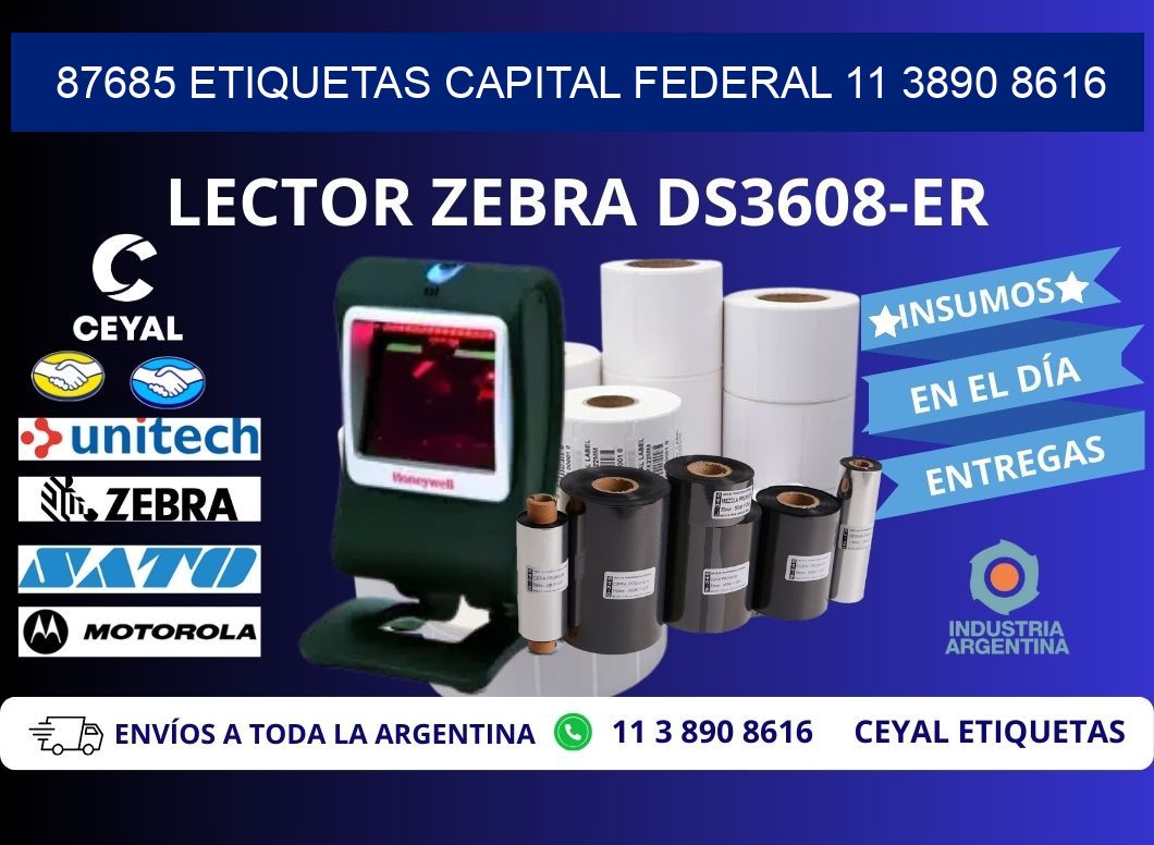 87685 ETIQUETAS CAPITAL FEDERAL 11 3890 8616