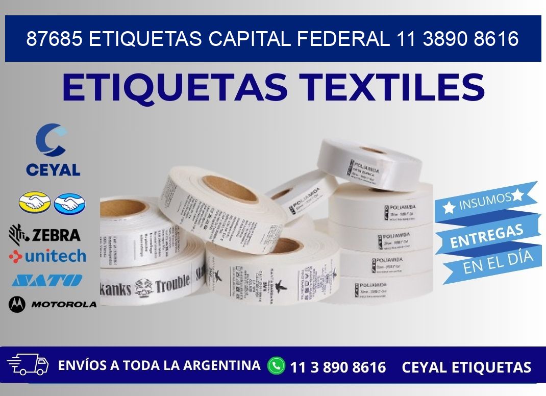 87685 ETIQUETAS CAPITAL FEDERAL 11 3890 8616