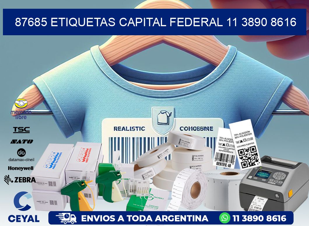 87685 ETIQUETAS CAPITAL FEDERAL 11 3890 8616