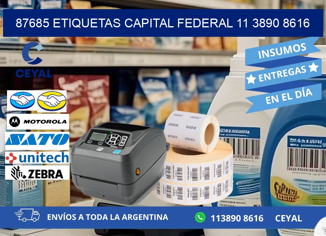 87685 ETIQUETAS CAPITAL FEDERAL 11 3890 8616
