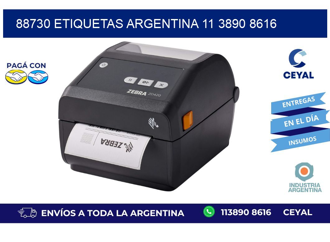 88730 ETIQUETAS ARGENTINA 11 3890 8616