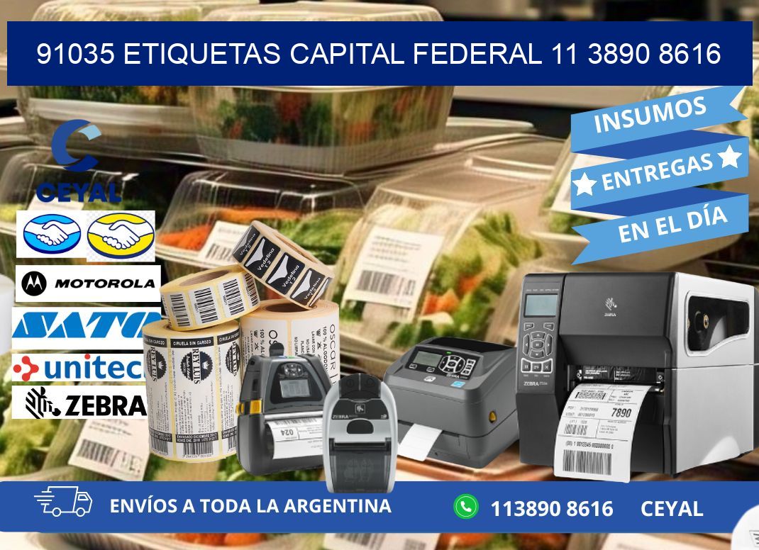 91035 ETIQUETAS CAPITAL FEDERAL 11 3890 8616