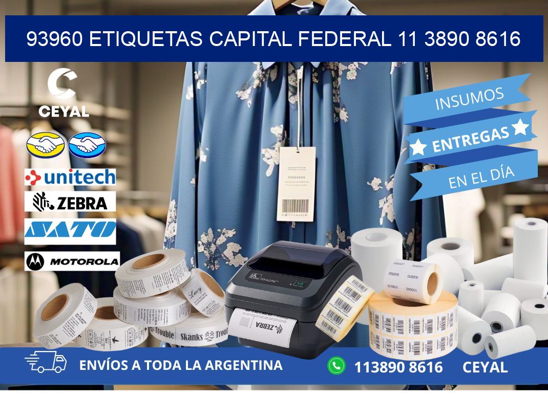 93960 ETIQUETAS CAPITAL FEDERAL 11 3890 8616