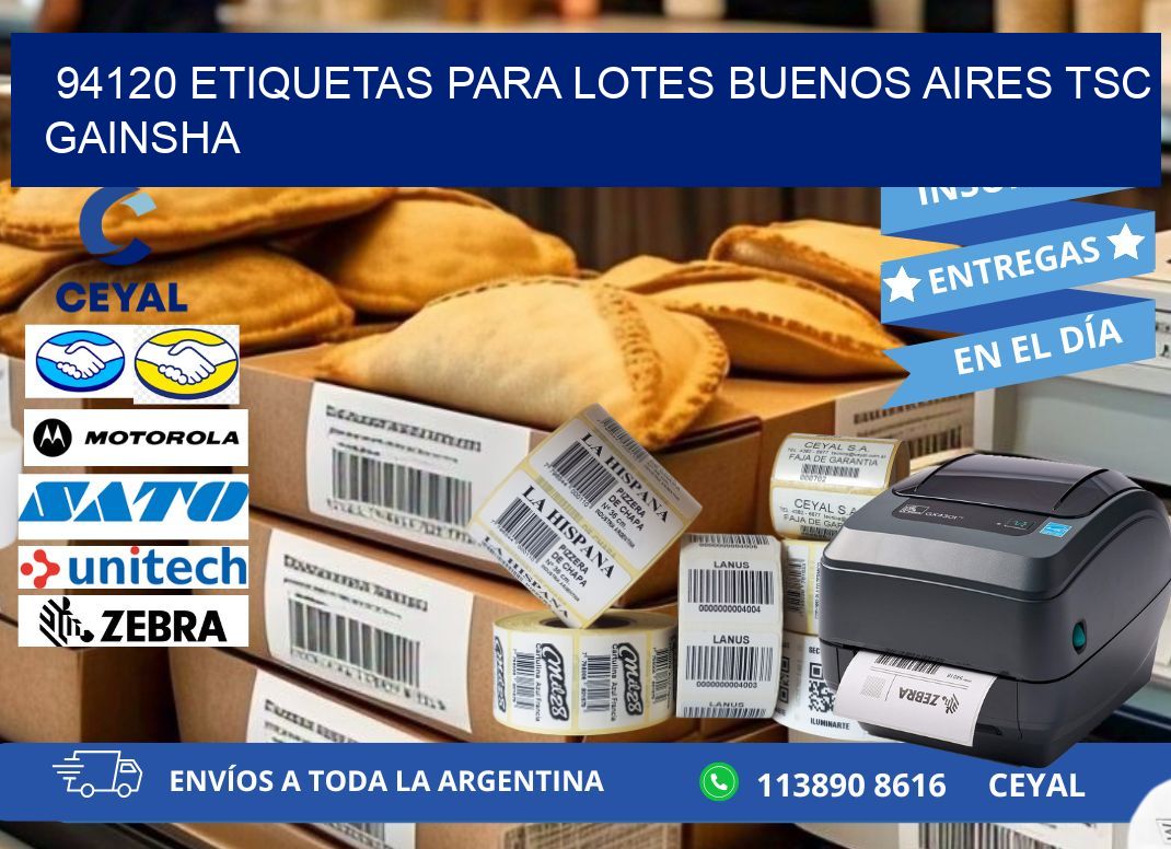 94120 ETIQUETAS PARA LOTES BUENOS AIRES TSC GAINSHA