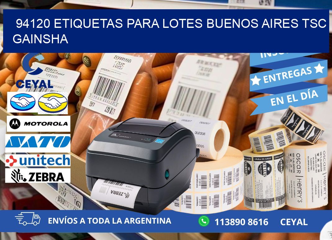 94120 ETIQUETAS PARA LOTES BUENOS AIRES TSC GAINSHA