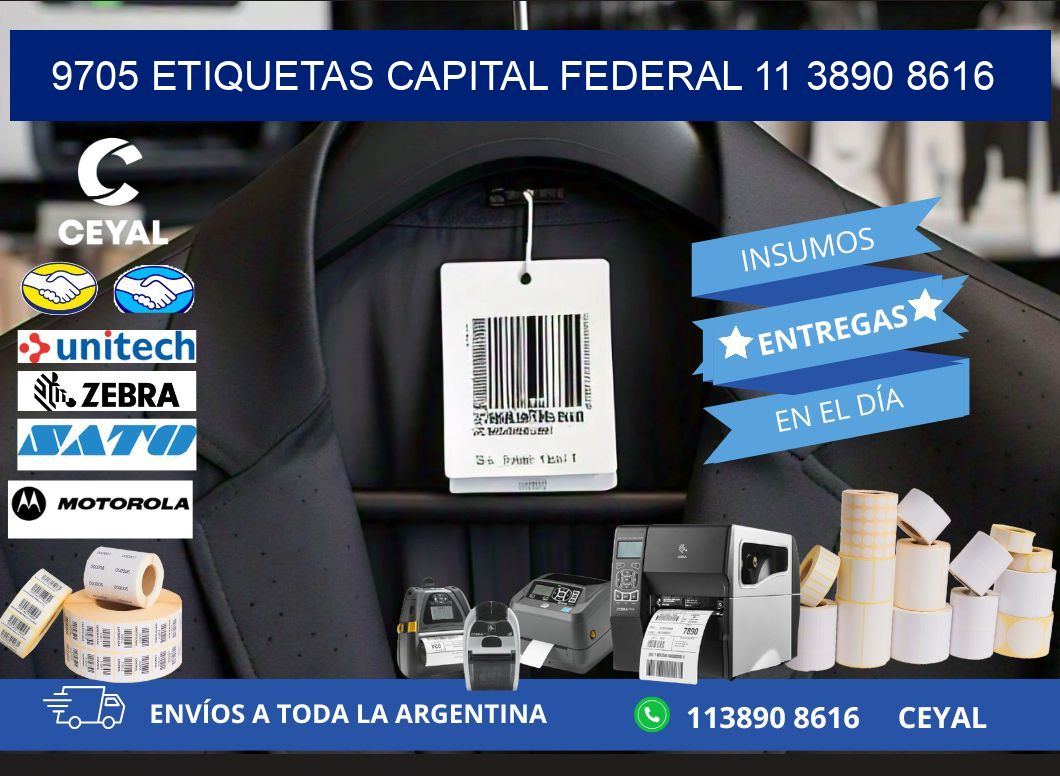 9705 ETIQUETAS CAPITAL FEDERAL 11 3890 8616