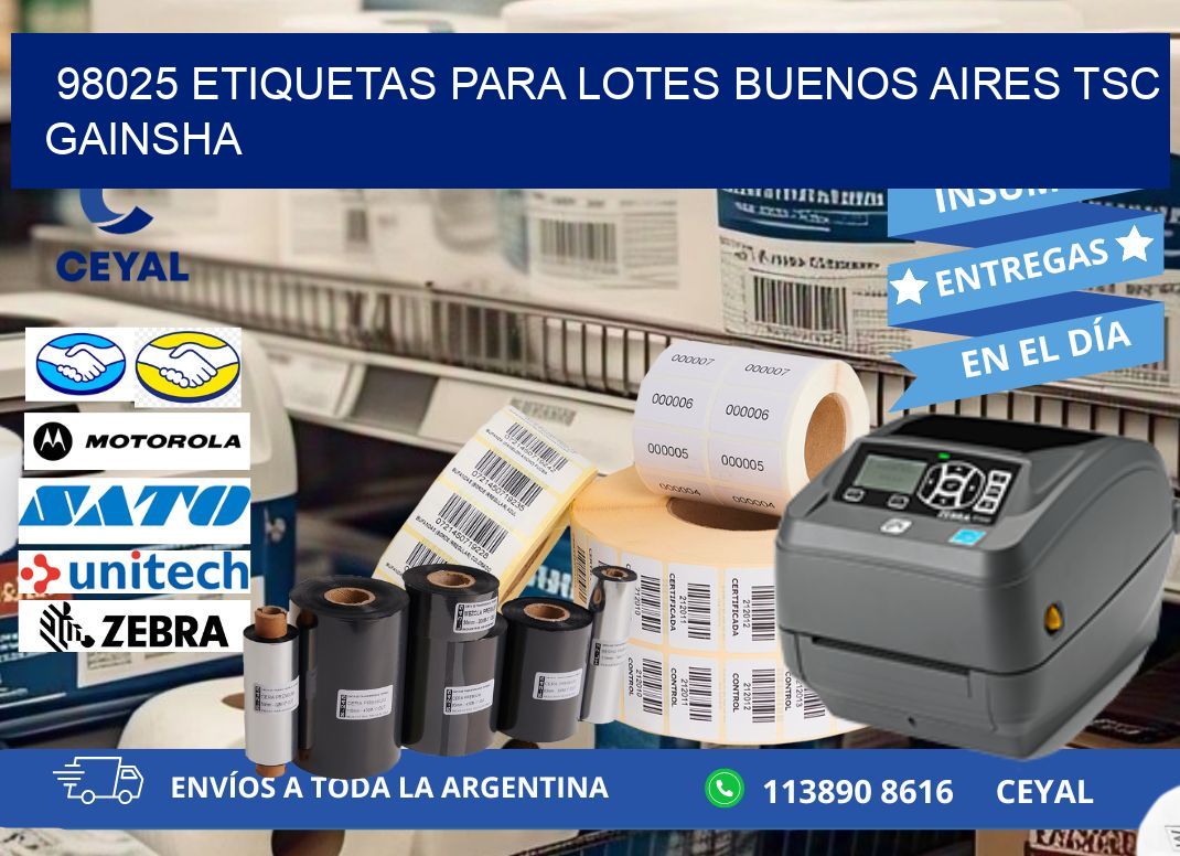 98025 ETIQUETAS PARA LOTES BUENOS AIRES TSC GAINSHA