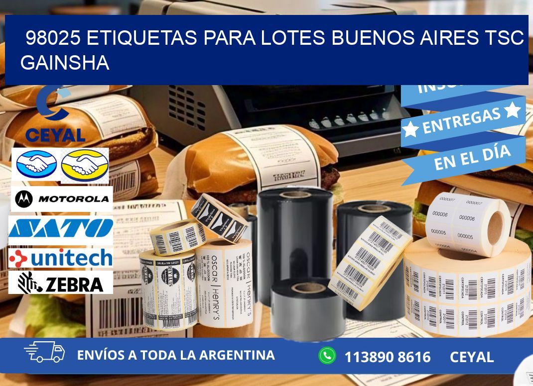 98025 ETIQUETAS PARA LOTES BUENOS AIRES TSC GAINSHA