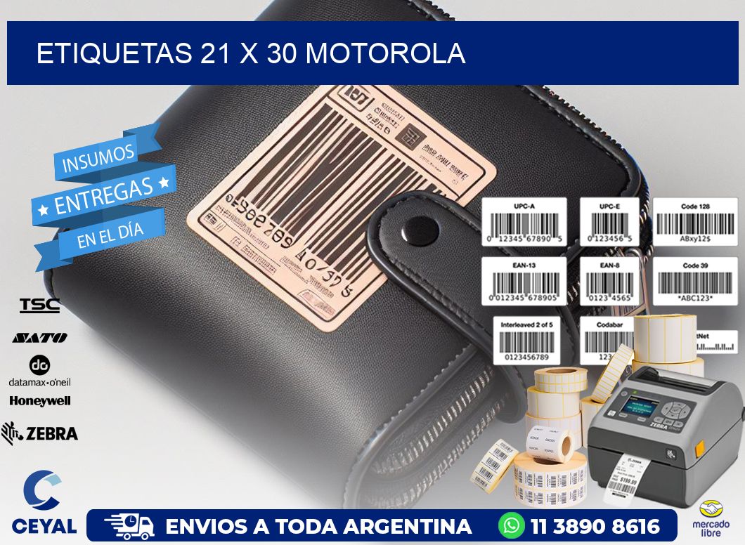 ETIQUETAS 21 x 30 MOTOROLA