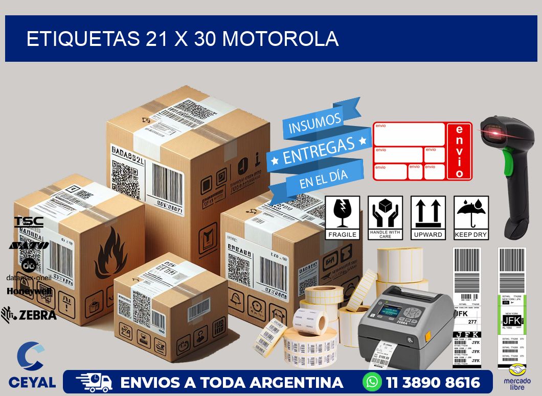 ETIQUETAS 21 x 30 MOTOROLA