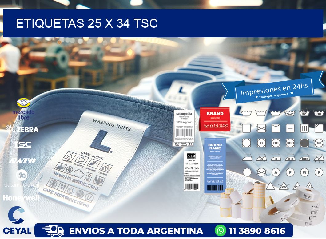 ETIQUETAS 25 x 34 TSC