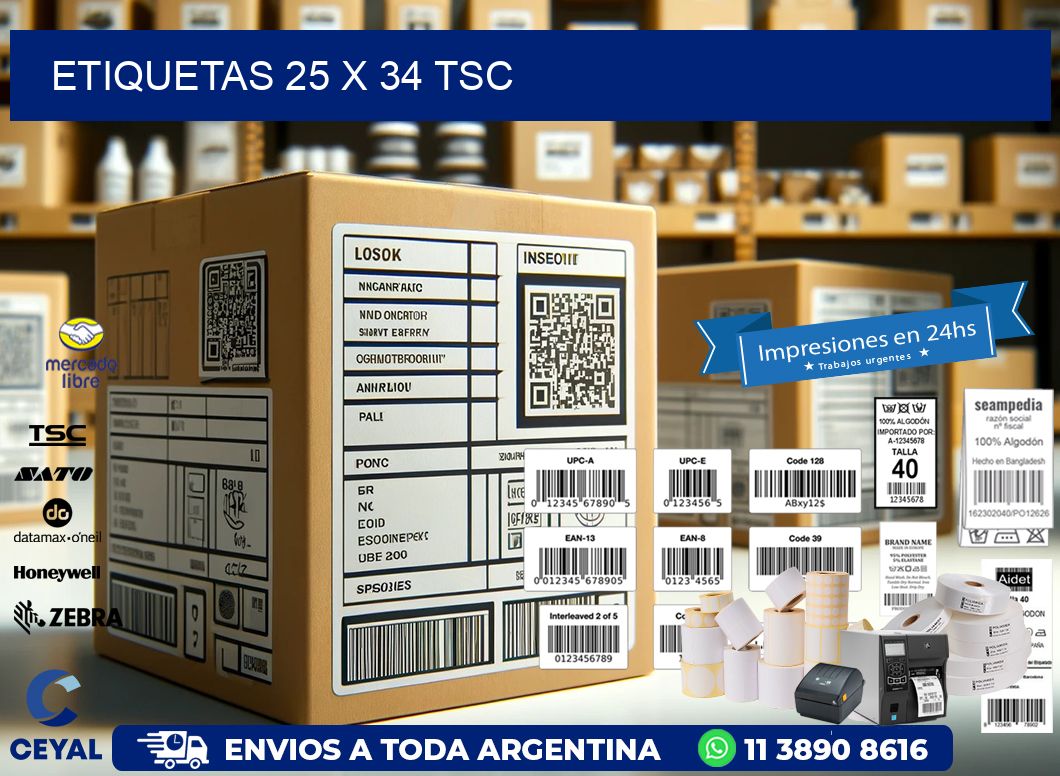 ETIQUETAS 25 x 34 TSC