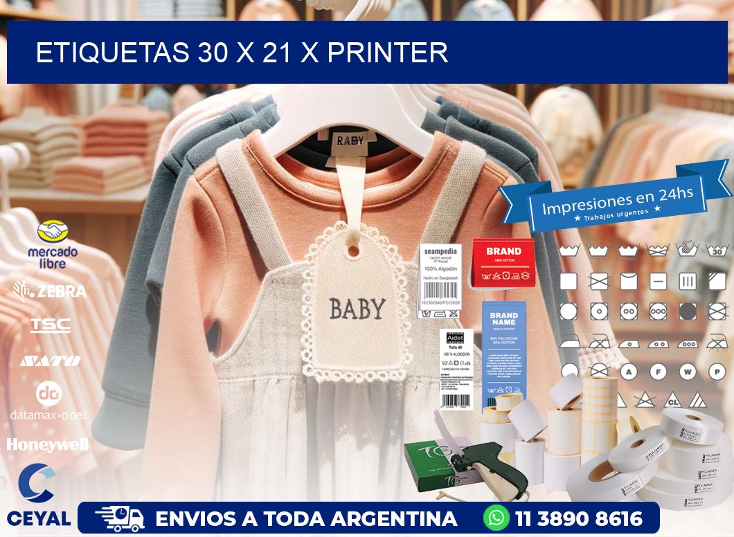 ETIQUETAS 30 x 21 X PRINTER