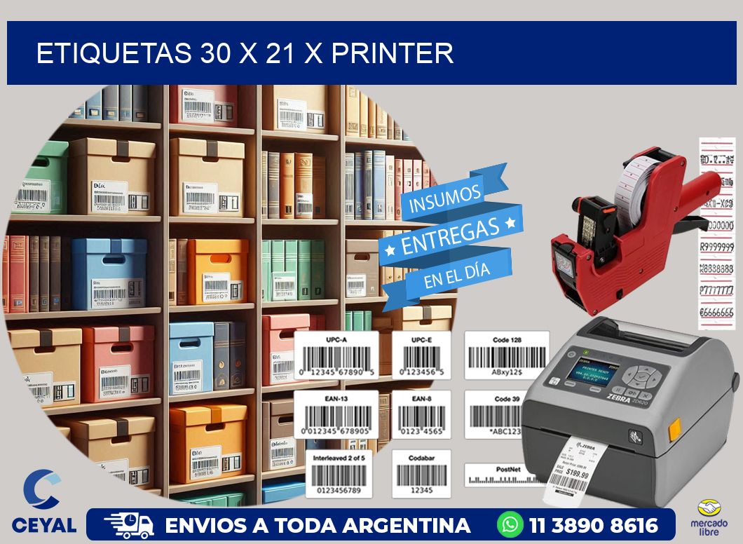 ETIQUETAS 30 x 21 X PRINTER