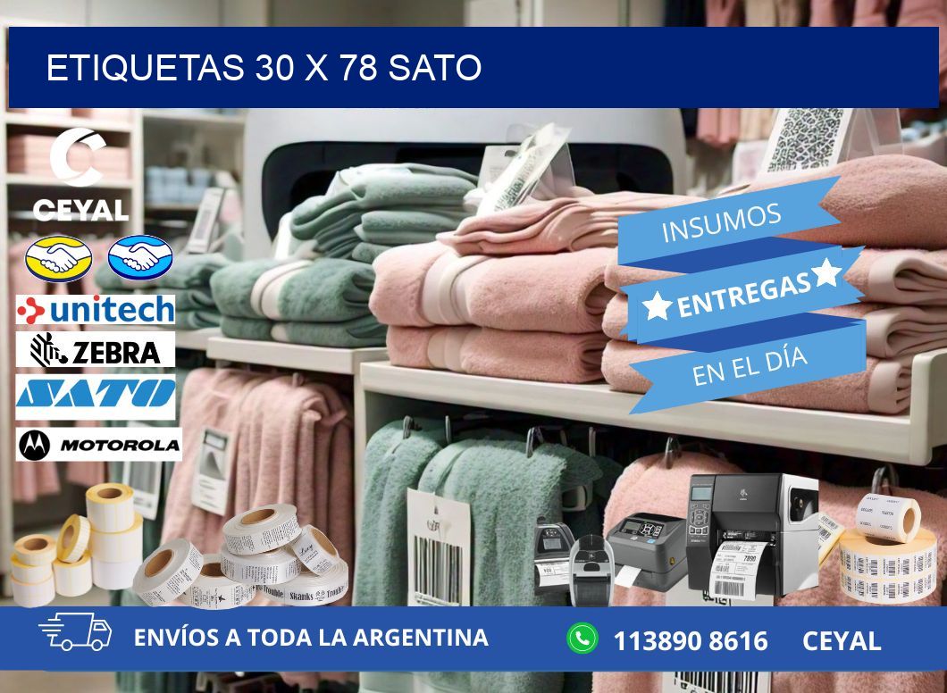 ETIQUETAS 30 x 78 SATO