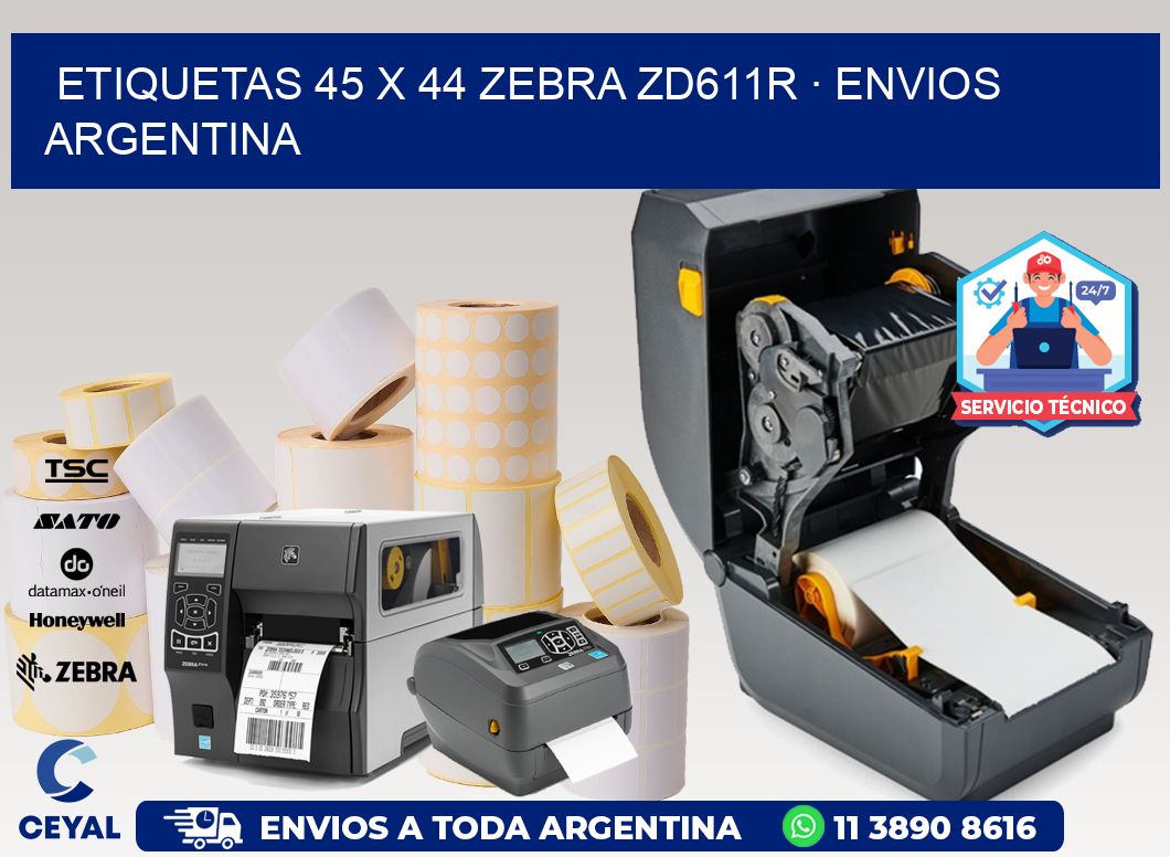 ETIQUETAS 45 x 44 ZEBRA ZD611R · ENVIOS ARGENTINA