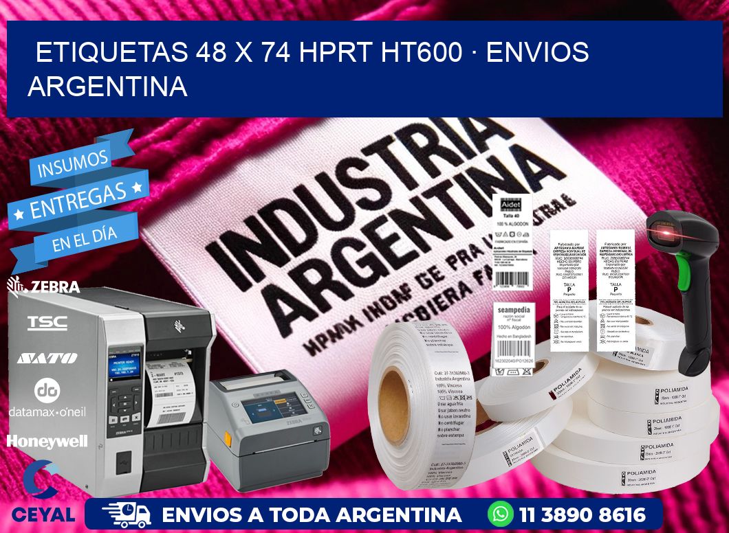 ETIQUETAS 48 x 74 HPRT HT600 · ENVIOS ARGENTINA