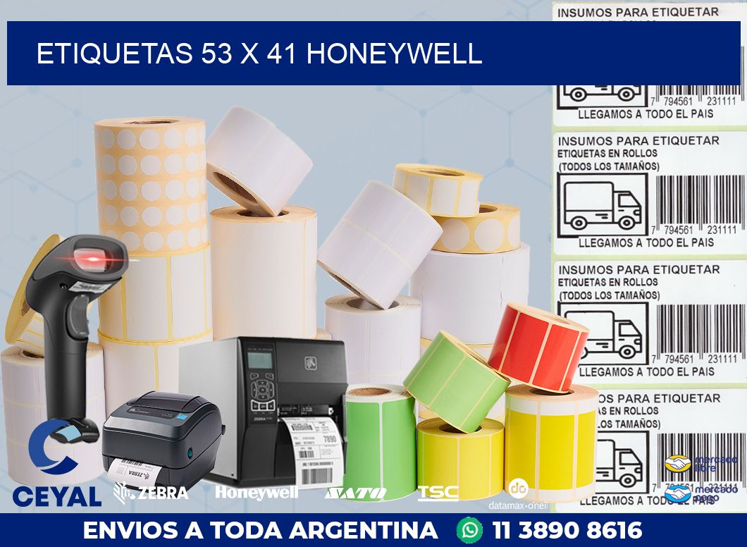 ETIQUETAS 53 x 41 HONEYWELL