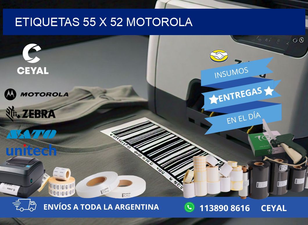 ETIQUETAS 55 x 52 MOTOROLA