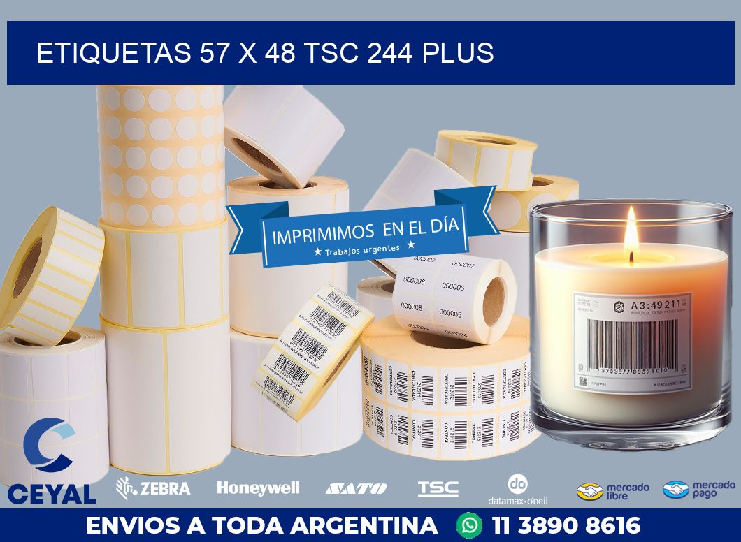 ETIQUETAS 57 x 48 TSC 244 PLUS